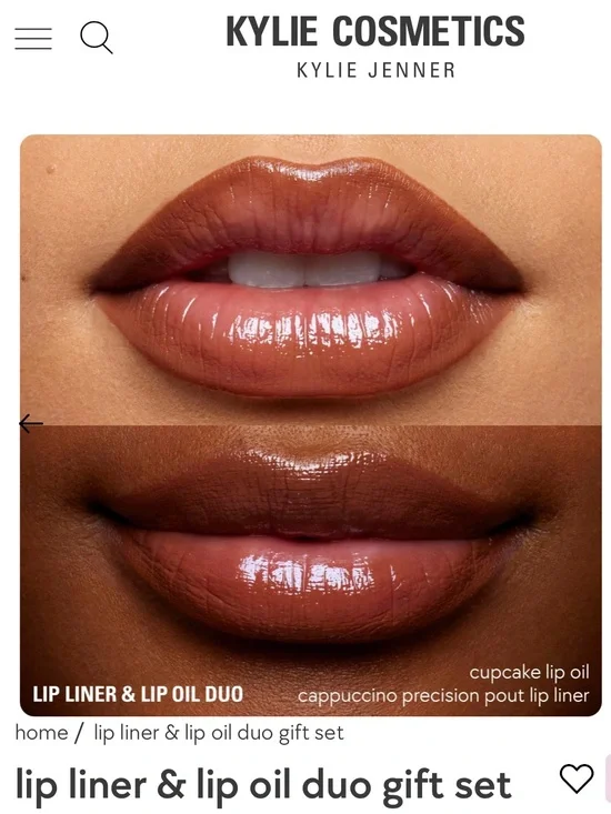 Lip Liner & Lip Oil Duo Gift Set - Cappuccino / Cupcake