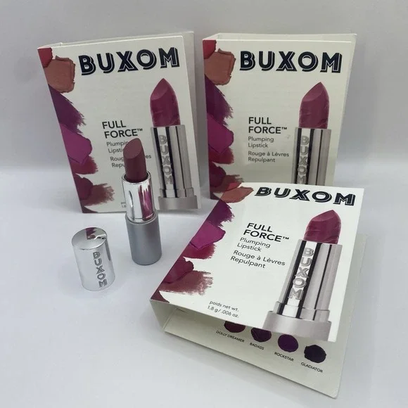 3x Buxom Full Force Plumping Lipstick 1.8g Travel Mini Dolly Dreamer New