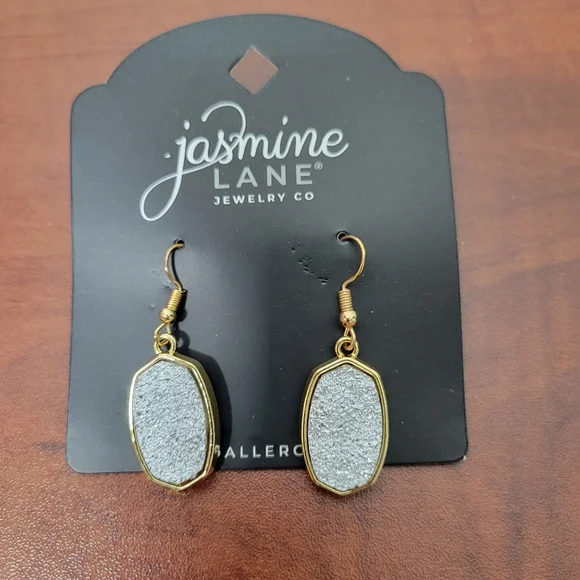 Jasmine Lane Gold and Silver Dangle Earrings Nwt