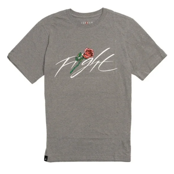 NEW Jordan Brand Sorry Crew Sz Small Gray Carbon Heather T-Shirt DQ7390-091