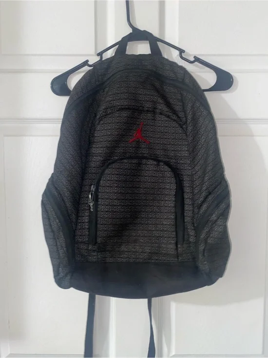 Jordan Black & Gray Backpack with Red Jumpman