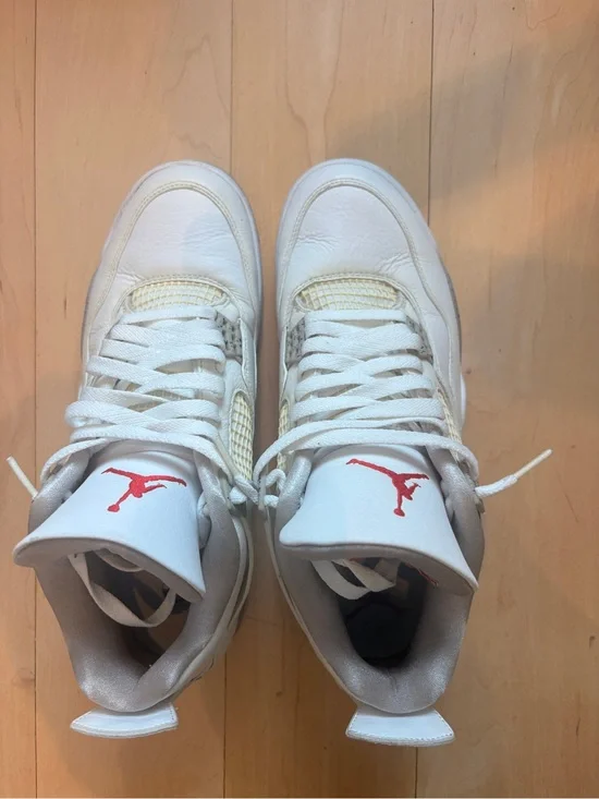 Jordan White Sneakers with Red Jumpman