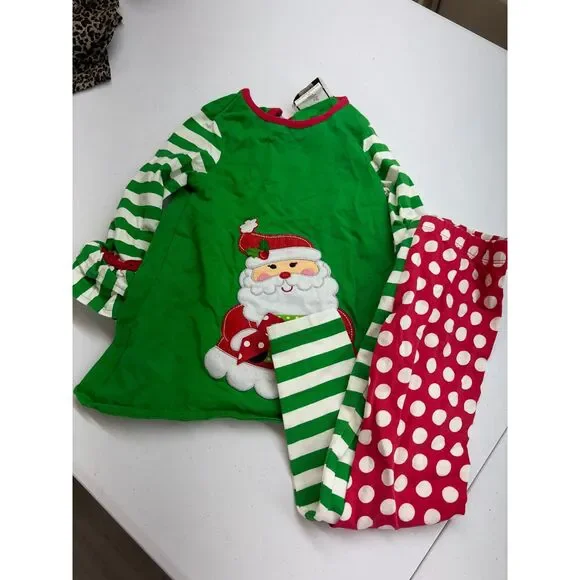 Girl's Rare Editions Santa Set size 3t