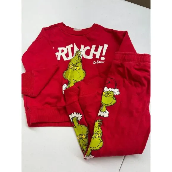 The Grinch Red Sweat Set size 3t