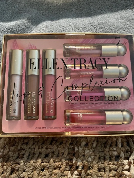 NIB Ellen Tracy Lip & Complexion Collection — Pink and Rose Shades