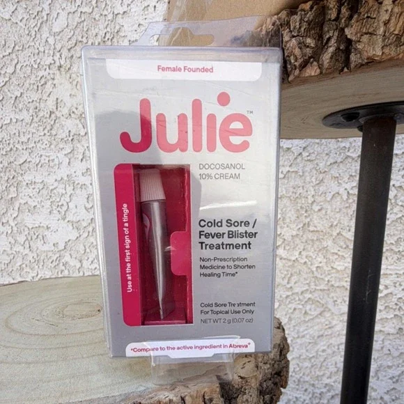 Julie Docosanol 10% Cream Cold Sore & Fever Blister Treatment 2g Easy to Apply