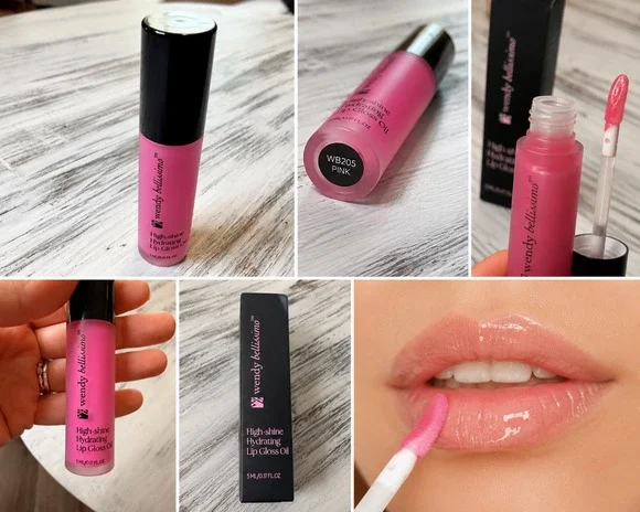 NEW Wendy Bellisimo High-Shine Hydrating Lip Gloss Oil – Pink – 5mL