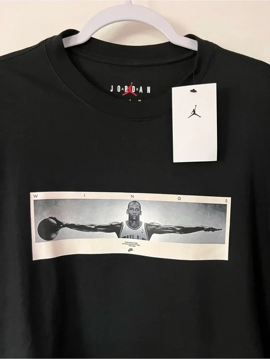 NWT Jordan Black 'Wings' Michael Jordan Graphic Short Sleeve Tee