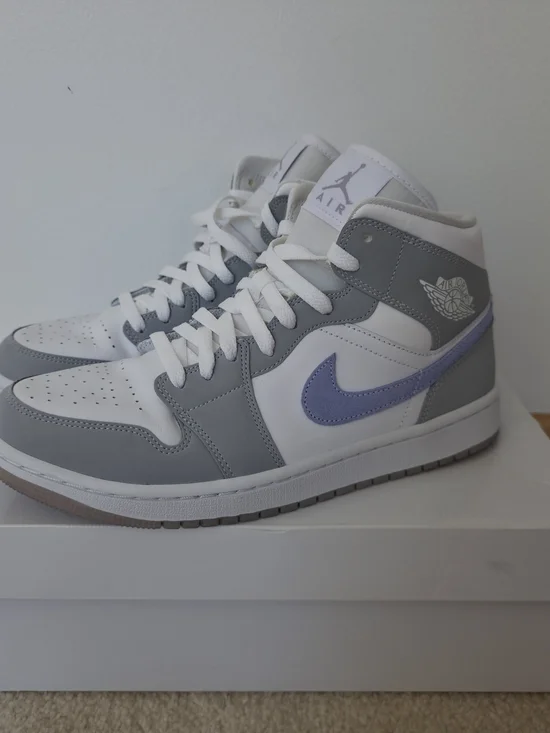 Nike Jordan 1 MidWolf Grey Aluminum (Women's)