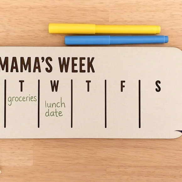 Weekly Planner Board with Markers