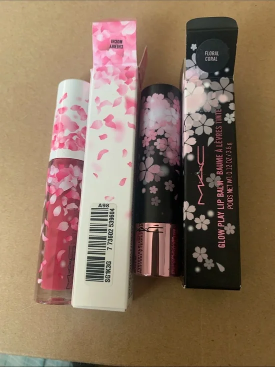 MAC Cosmetics Floral Coral & Pink Lip Gloss and Glow Play Lip Balm Duo