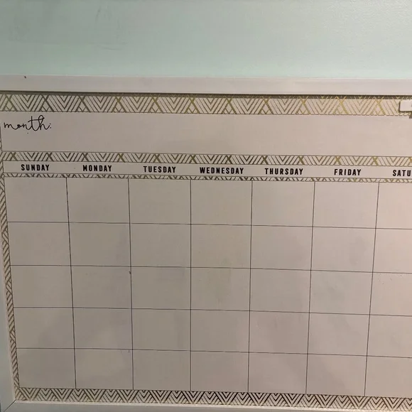 Whiteboard calendar