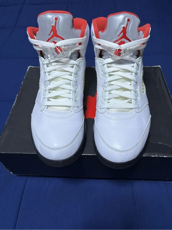 Jordan 5 Retro White Fire Red 2020 Size 10.5