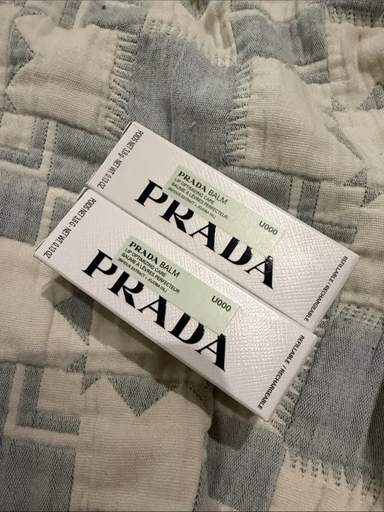 PRADA Balm Lip Care - White & Light Green Accents