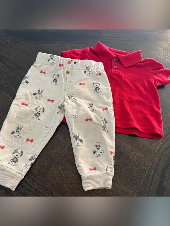 Peanuts Polo Top and pants - Toddler Set