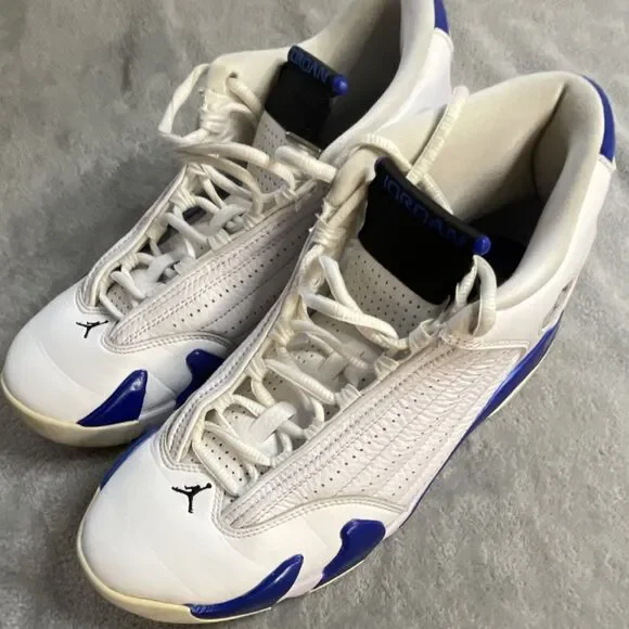 Jordan Air Jordan 14 Retro Hyper Royal 2020 Men's Sneakers White Blue 487471-104