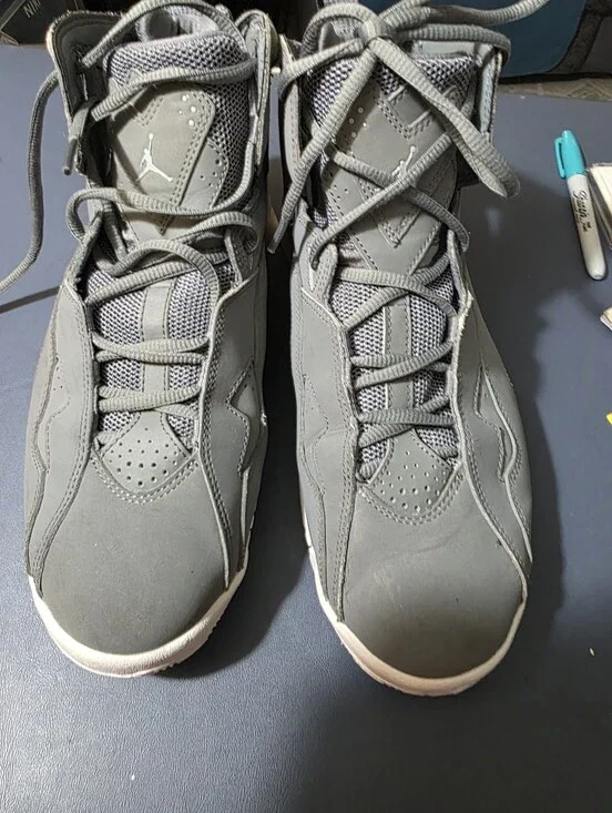 Jordan True Flight Men’s Grey High-Top Sneakers Size 10m.