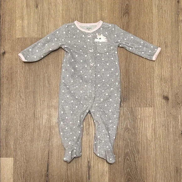 Carter’s Gray Polka Dot Kids One Piece