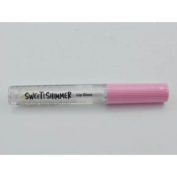 Sweet & Shimmer Clear Lip Gloss Silver Glitter Sparkle Pink Cap 0.10 fl oz Ulta
