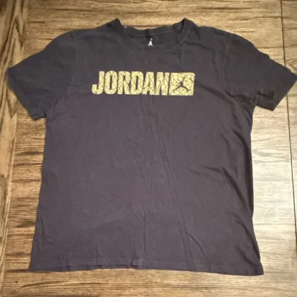 Jordan Jumpman Logo Black Crew Neck Short Sleeve Men's T-Shirt Size XL