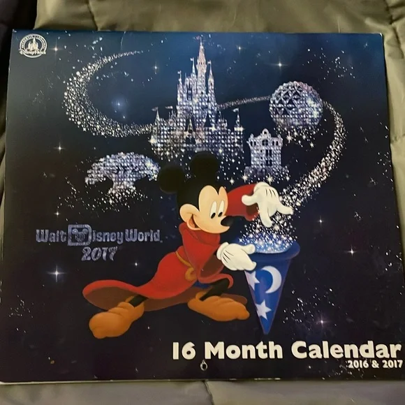 Walt Disney world 2016 & 2017 unused calendar