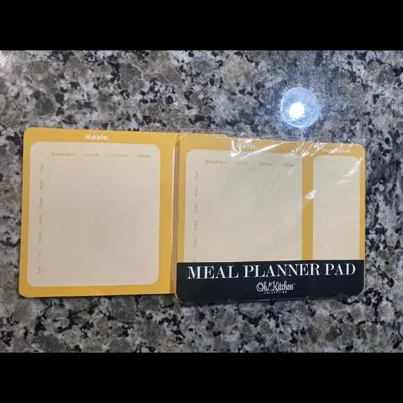 OH KITCHEN WEEKLY MEAL Planner SHEETS  w/ GROCERY LIST NEW!  2 PACKS!