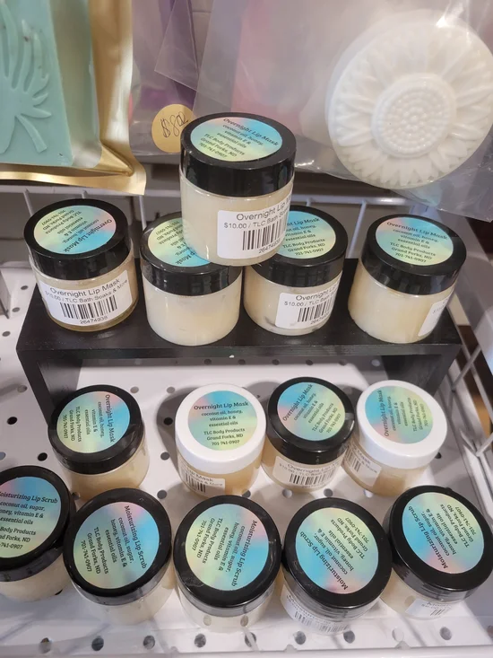 TLC Body Products Handcrafted All-Natural Lip Scrub- Salted Carmel