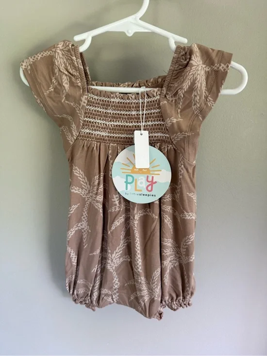 Little Sleppies 3-6 months Palms Romper