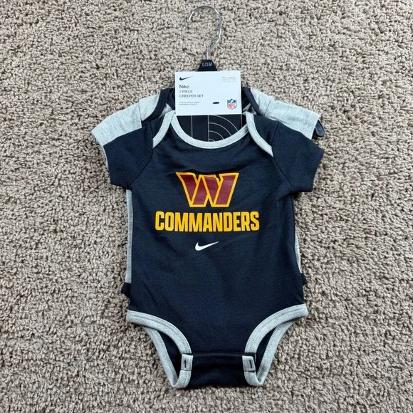 Nike NWT Washington Commanders NFL Baby onepiece Set 0-3M Bodysuit newborn black