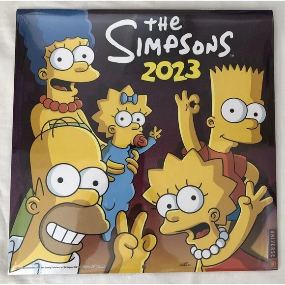 The Simpsons 2023 Wall Calendar Sealed