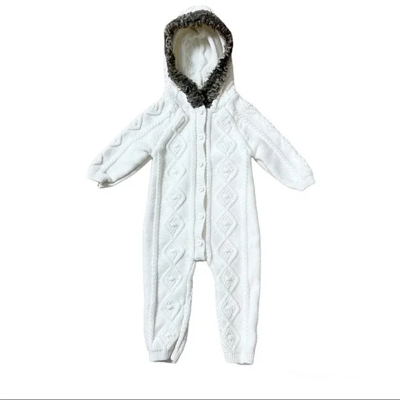 Hope & Henry Organic Cotton Cable Knit One-Piece