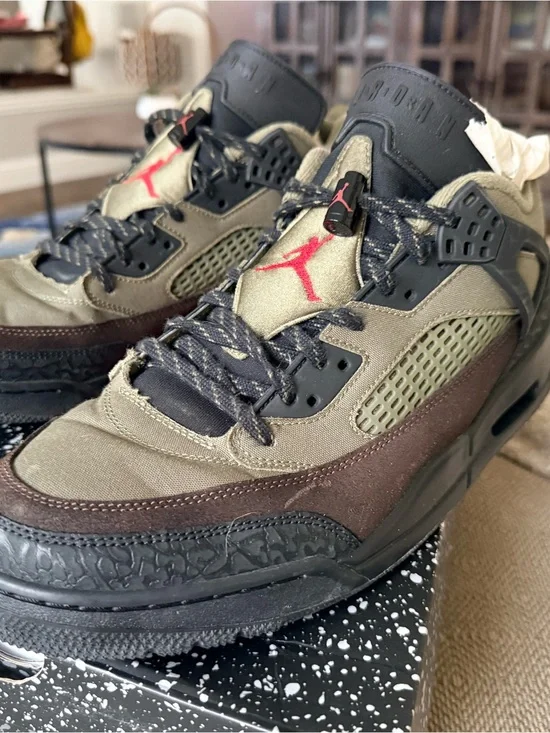 Nike Air Jordan Spizike Low Medium Olive Black Men's Shoes IH1782-200 size 13