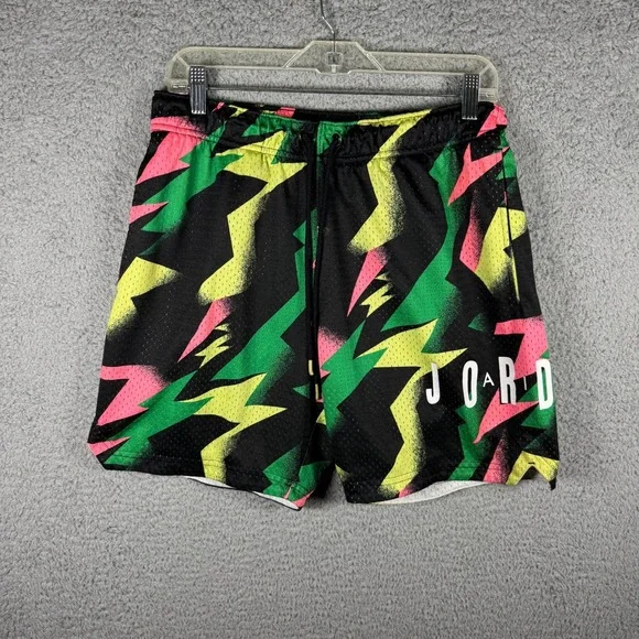 Nike Men's Jordan MJ Jumpman Air Mesh Nylon All Over Print Shorts Size Small