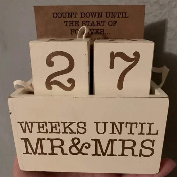 Wedding Countdown Calendar Blocks