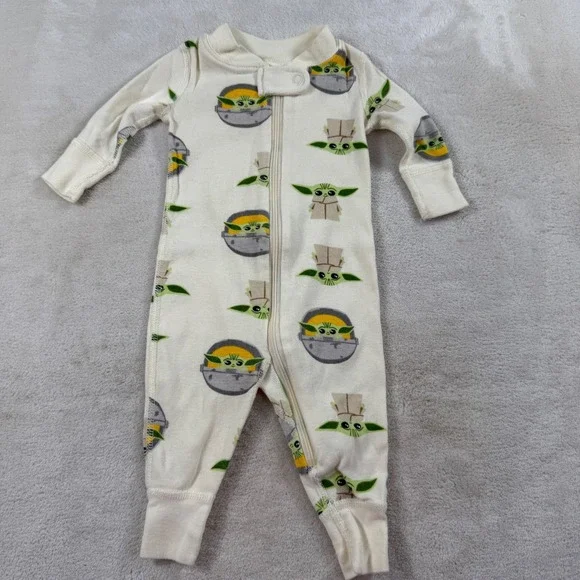 Hanna Andersson Star Wars Grogu Baby Yoda Organic Cotton Sleeper 0-3 Months 50cm