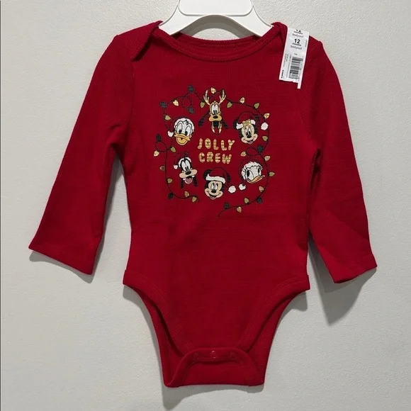 Disney Red Jolly Crew Bodysuit