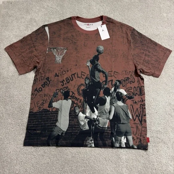 Nike Air Jordan 85 Graphic T Shirt Mens Sz XXL Red Playground Tee HJ2362-659