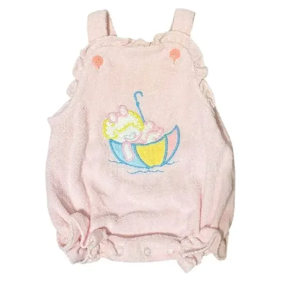 Vintage Carters | Terry Cloth Pink Romper Size 12 months
