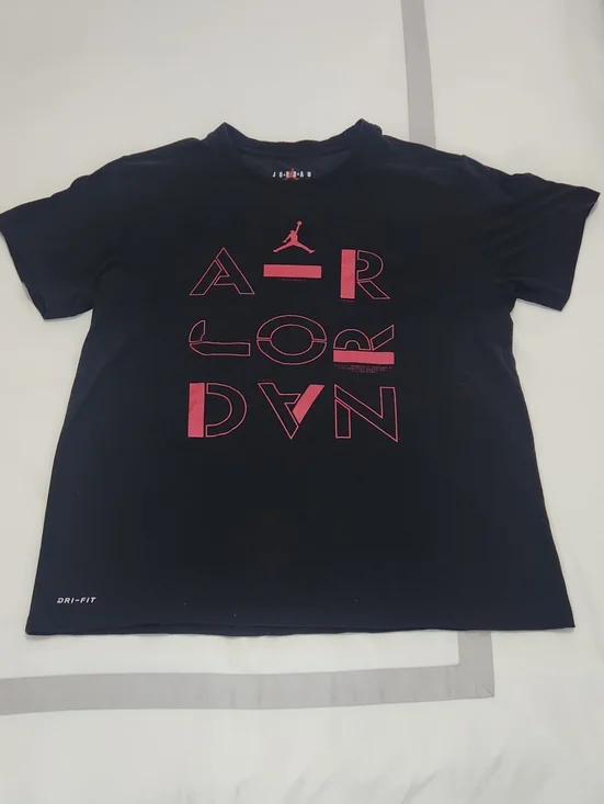 Men's Jordan Black Tee with Red AIR Graphic