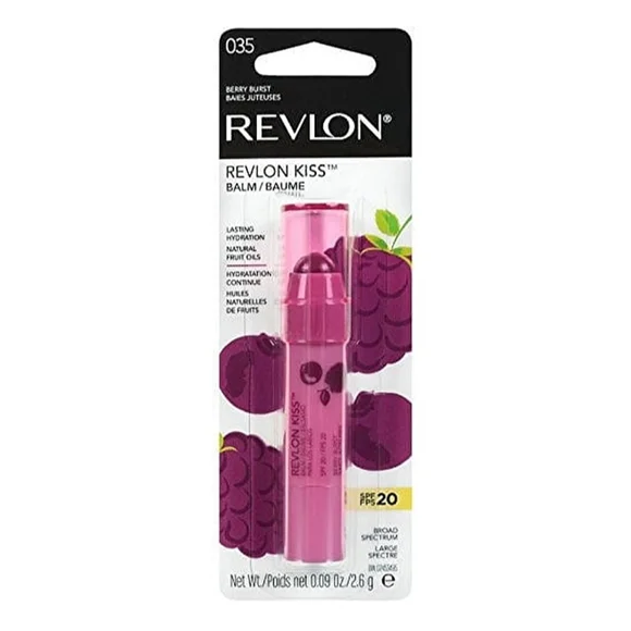 Revlon Kiss Hydration Lip Balm, SPF 20, 035 Berry Bust