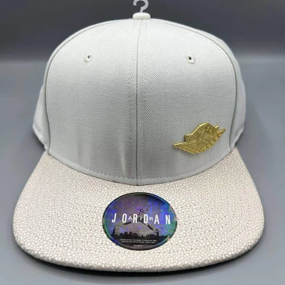 Air Jordan Hat Men‎ White Pinnacle Wings Jumpman Strap Back Cap