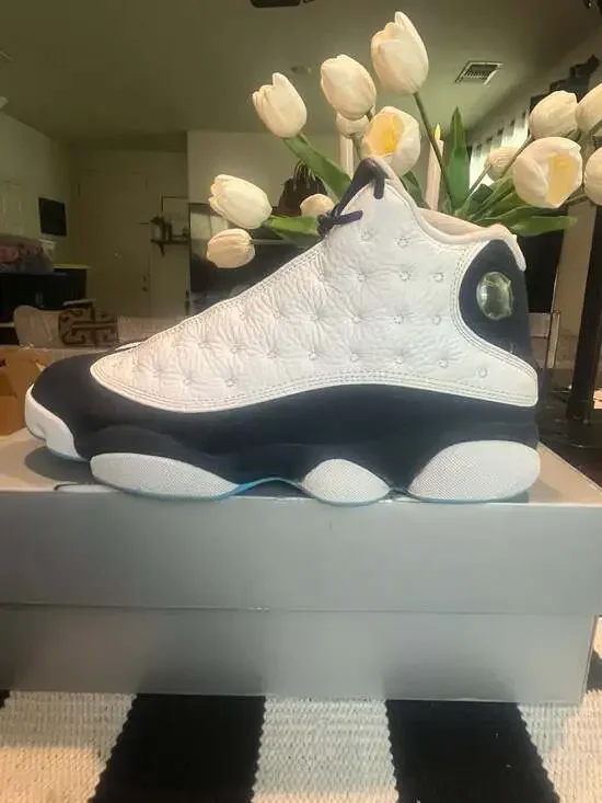 Air Jordan 13 Retro 'Obsidian' White/Dark Powder Blue