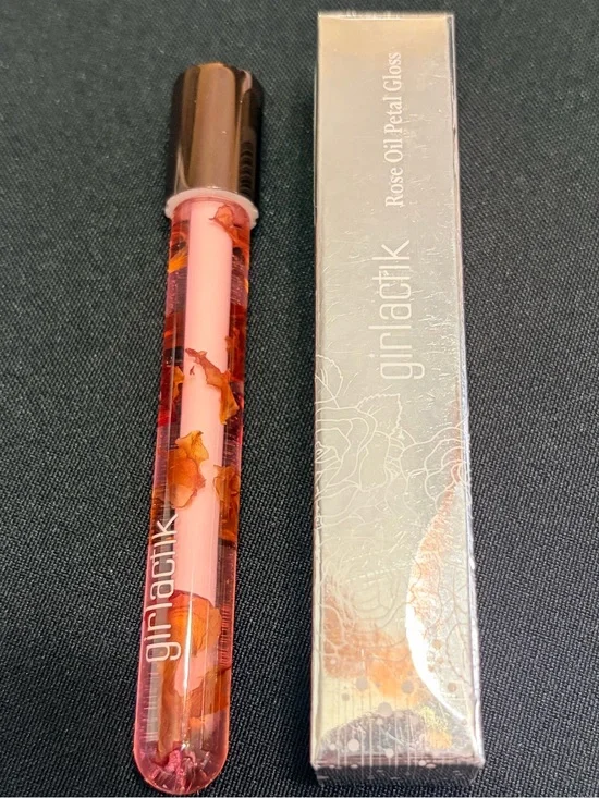 🦋 5/$25 Girlatik Rose Oil Petal Lip Gloss - La Rose New FullSz