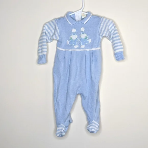Vintage Bright Future Clown Footie Polo Onepiece 0-3m