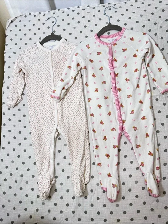 Ralph Lauren baby girls Pink & Cream Teddy- Set of 2
