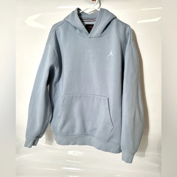 Air Jordan Essentials Mens Pullover Jumpman Hoodie Sweatshirt Light Blue Size XL