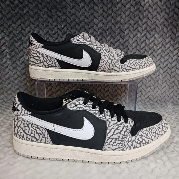Air Jordan 1 Retro OG Low Black Cement Men's Sneakers Shoes Size 8