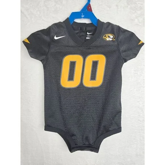 Nike Missouri Tigers Baby Jersey Onesie 18M Black Gold Football NWOT