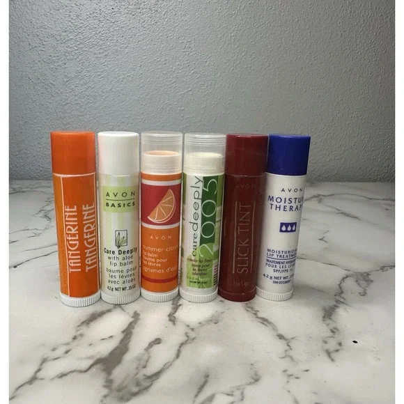 Mixed Lot Of 6 Avon Lip Balm‎ Moisture Therapy Care Deeply Summer Citrus NEW
