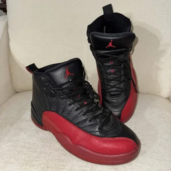 [130690-002] Mens Air Jordan 12 Retro 'Flu Game' 2016 - SIZE 8 (damage)
